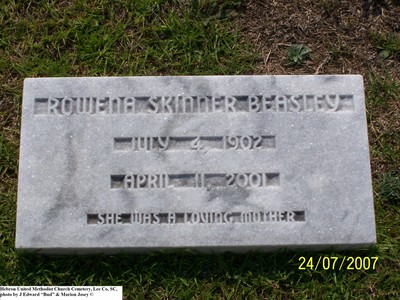 Beasley, Rowena Skinner, Hebron United Methodist Cem, Lee Co, SC.jpg