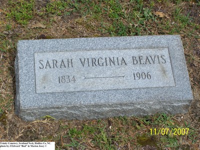 Beavis, Sarah Virginia, Trinity Cem, Scotland Neck, Halifax Co, NC.jpg