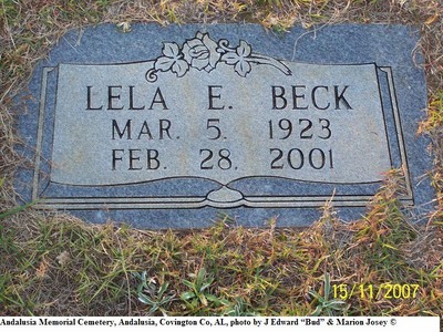 Beck, Lela E, Andalusia Memorial Cem, Covington Co, AL.jpg