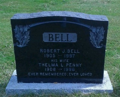 Bell, Robert Jenninj & Thelma Lavenia Penny, Murray Harbor Cem, P.E.I. Canada.jpeg