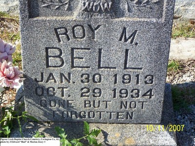 Bell, Roy M, Pigeon Creek Baptist Church Cem, Covington Co, AL.jpg