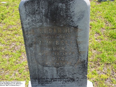 Bell, Susan M Parrott, Mt. Elam Baptist Church Cem, Darlington Co, SC.jpg