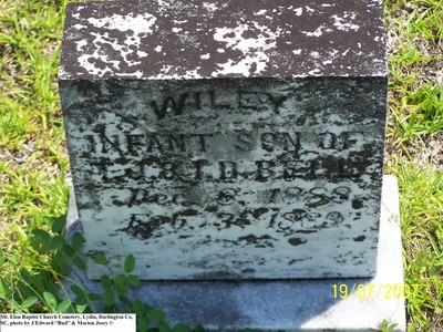 Bell, Wiley, Mt. Elam Baptist Church Cem, Darlington Co, SC.jpg