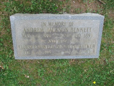 Bennett, Andrew & Eloise Crowell, Laurelwood Cemetery, York Co, SC.jpg