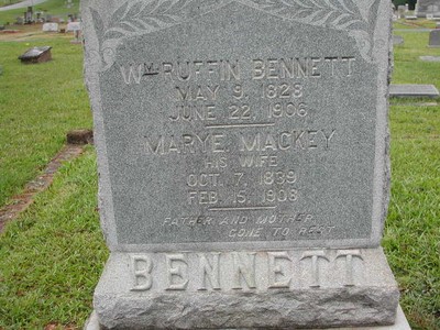 Bennett, Wm Ruffin & Mary Mackey, West Side Cem, Lancaster Co, SC.jpg