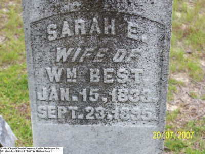 Best, Sarah E, Wesley Chapel Church Cem, Darlington Co, SC.jpg