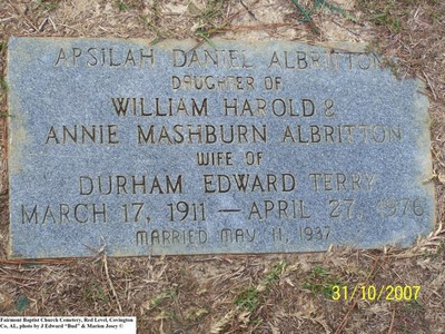 Terry, Apsilah Daniel Albritton, Fairmount Baptist Cem, Covington Co, AL.jpg