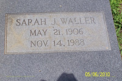 Waller, Sarah Rebecca Jordan, Bartow City Cem, Jefferson Co, GA.JPG