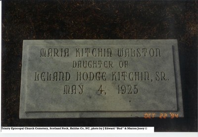 Walston, Maria Kitchen, Trinity Cemetery, Halifax Co, NC.jpg