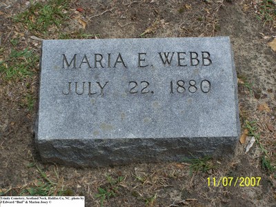 Webb, Maria E, Trinity Cem, Halifax Co, NC.jpg
