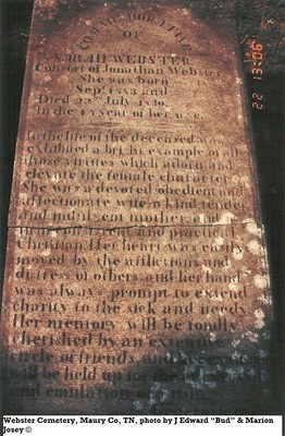 Webster, Sarah Jossey, Webster Cem, Maury Co, TN.jpg