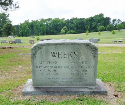 Weeks, Wm Henry & Mary I Barnhill, Elmwood Cem, Halifax Co, NC.jpg