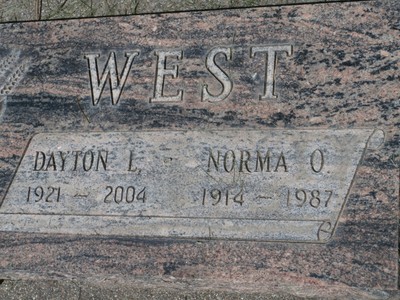 West, Dayton L & Norma O, Evergreen Cem, Benewah Co, ID.jpg