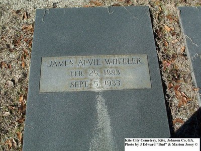 Wheeler, James Alvis, Kite City Cemetery, Kite, Johnson Co, GA.jpg