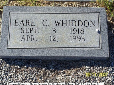 Whiddon, Earl C, Greenwood Cem, Covington Co, AL.jpg