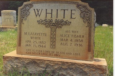 White, Monroe & Alice Fisher, McKendree Cemetery, Iredell Co, NC.jpg