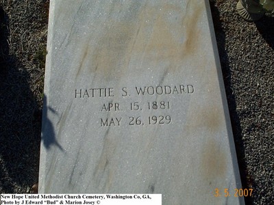 Woodard, Hattie Estelle Smith, New Hope U M Cem, Washington Co, GA.jpg