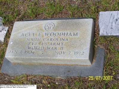 Woodham, Acey E  Jr, War, Hebron U M Cem, Lee Co, SC.jpg