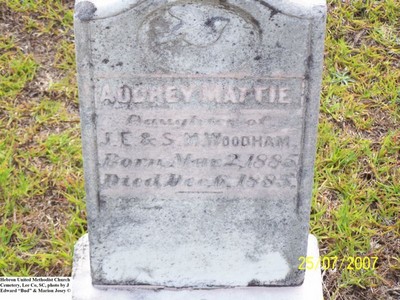 Woodham, Audrey Mattie, Hebron U M Cem, Lee Co, SC.jpg