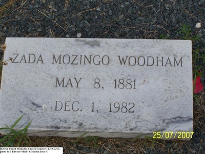 Woodham, Zada Mazingo, Hebron United Methodist Church Cemetery, Lee Co, SC.jpg