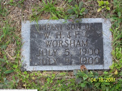 Worsham, Infant Son, Alexander Cemetery, Brazos Co, TX 493.jpg