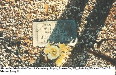 Worsham, Infant of W.H, Alexander Cem, Brazos Co, TX.jpg