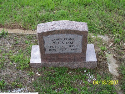 Worsham, James Frank, Alexander Cemetery, Brazos Co, TX.jpg