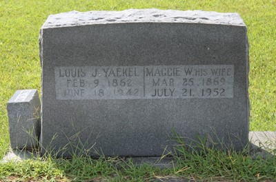 Yaekel, Louis J & Margaret Wikkinson, Odd Fellow Cem, Buford Co, NC.jpg