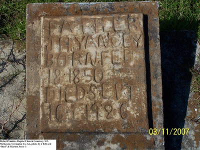 Yancey, J H, Bethel Primitive Baptist Church Cemetery, McKenzie, Covington Co 093.jpg