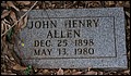 Allen, John Henry, Mount Zion Cemetery, Cherokee Co, TX.jpg