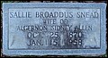Allen, Sallie Broaddus, Cedarwood Cemetery, Halifax Co, NC.jpg