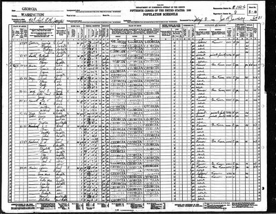 1930, Carl E Josey, Washington Co GA.jpg