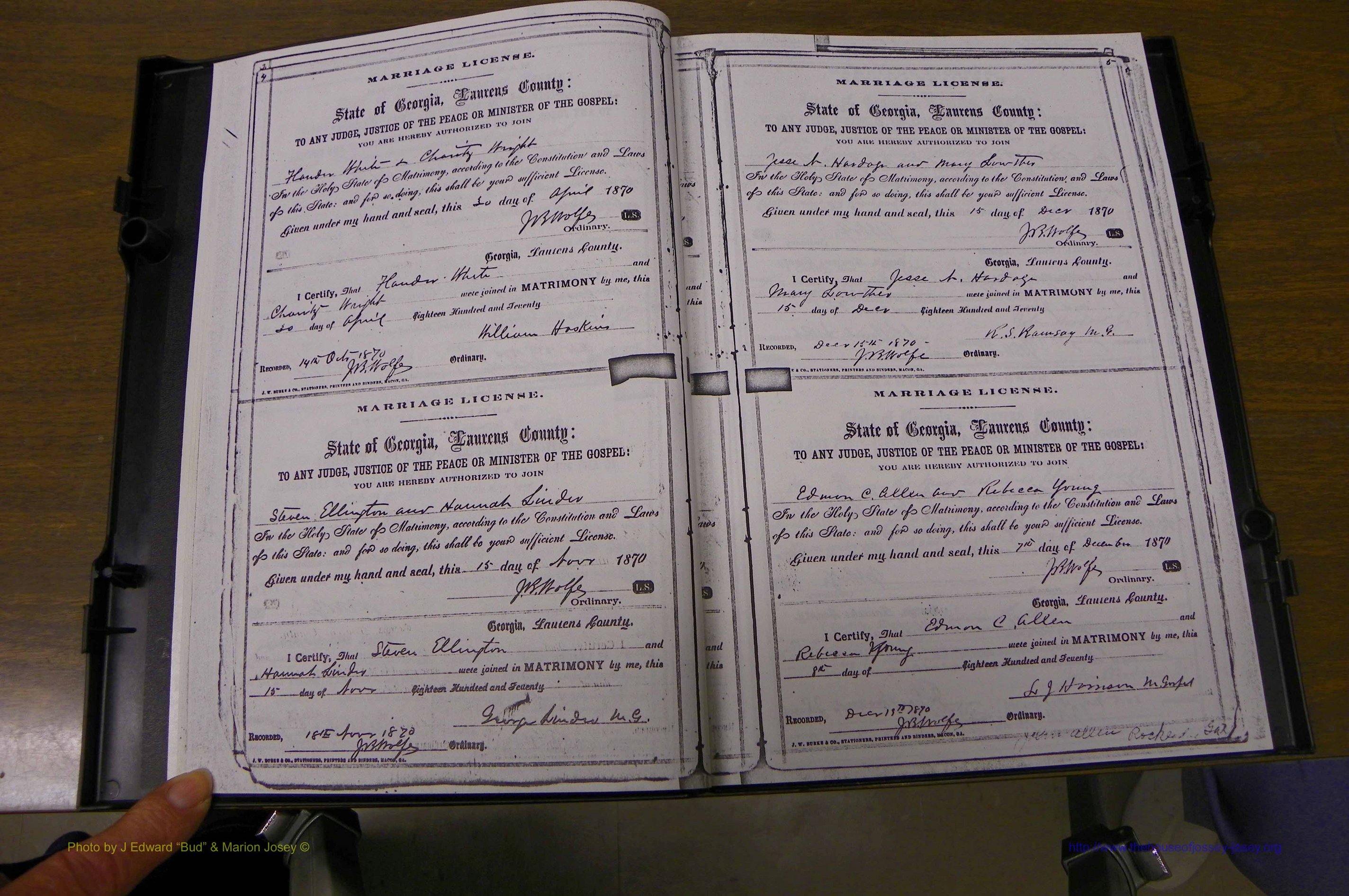 Laurens Co, GA, Marriages 1870 - 1879, P 004-005.JPG