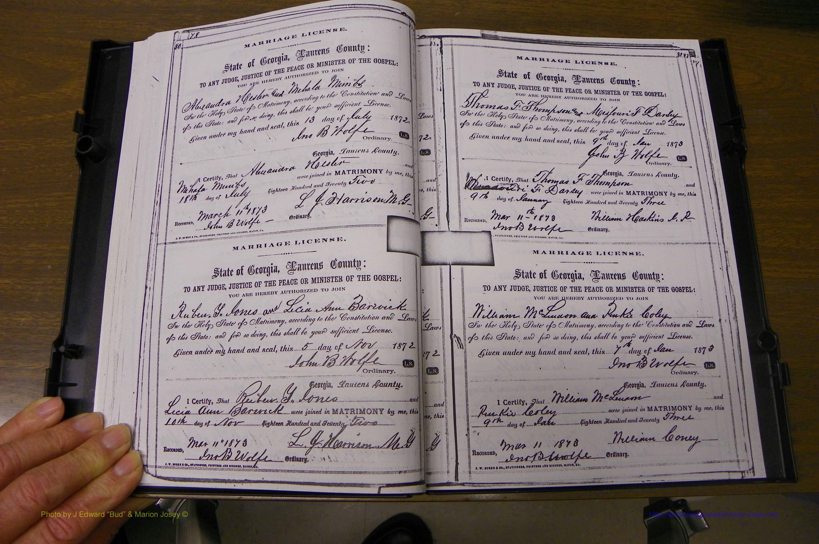 Laurens Co, GA, Marriages 1870 - 1879, P 080-081.JPG