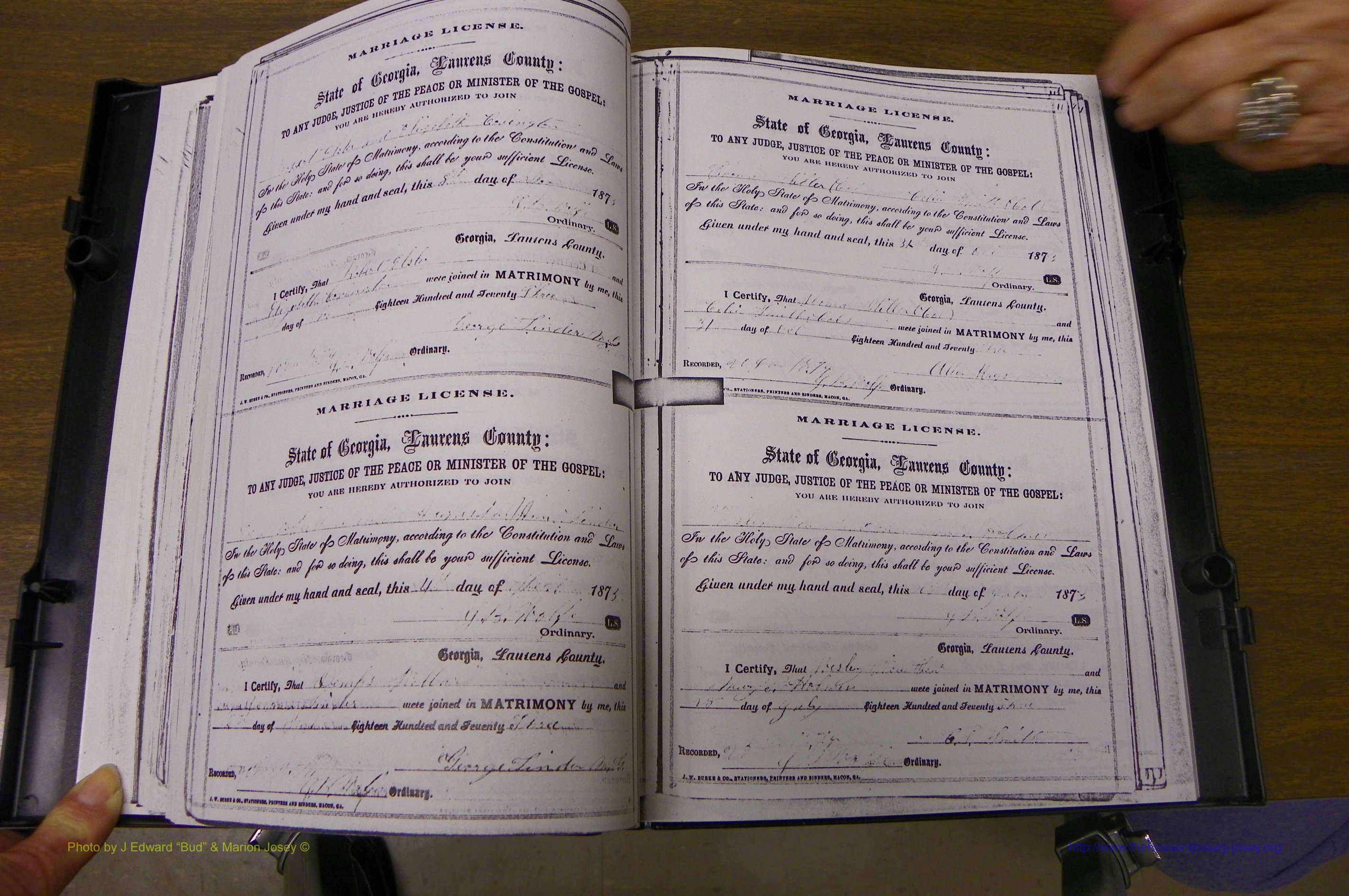 Laurens Co, GA, Marriages 1870 - 1879, P 112-113.JPG