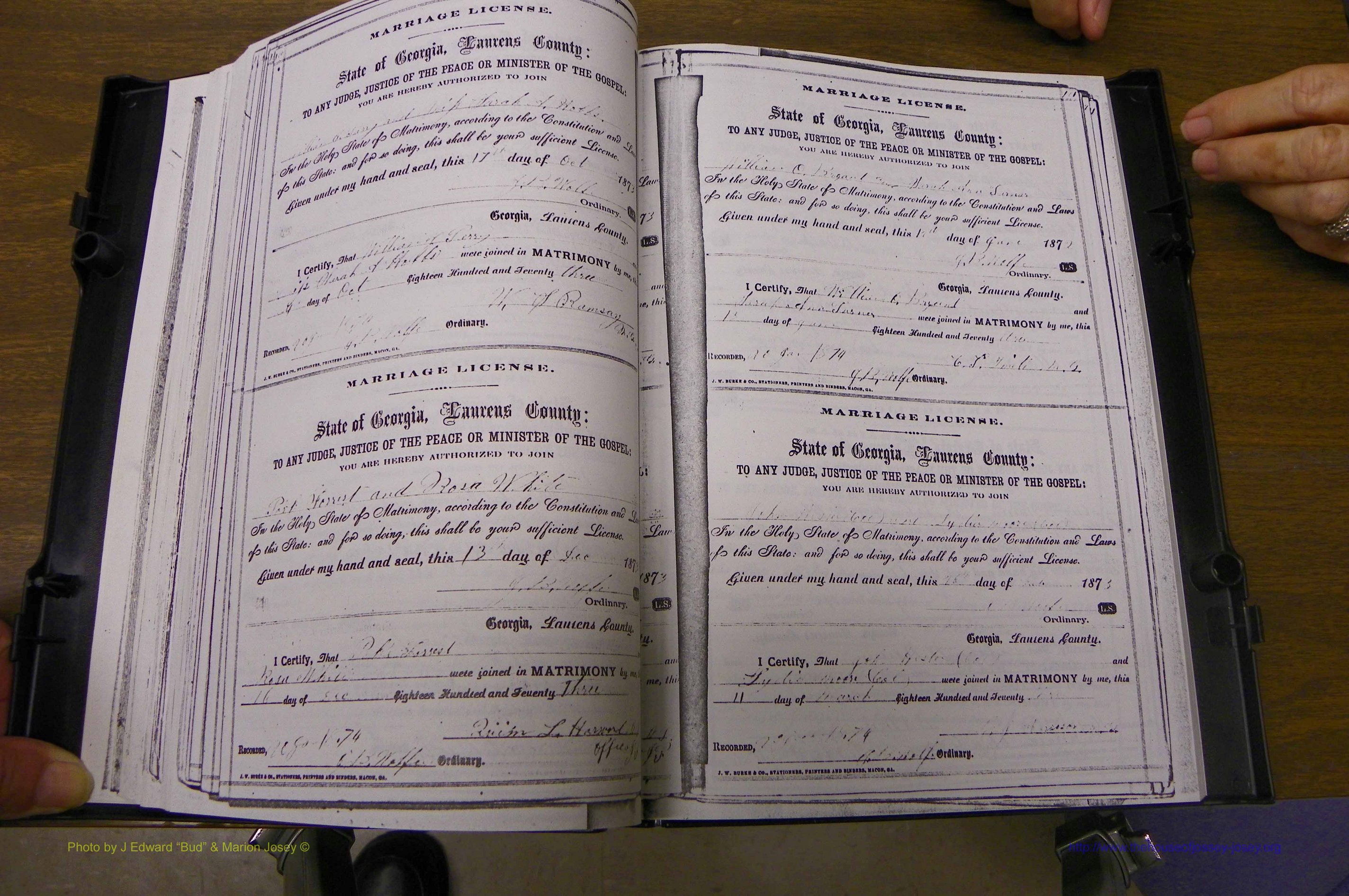 Laurens Co, GA, Marriages 1870 - 1879, P 120-121.JPG