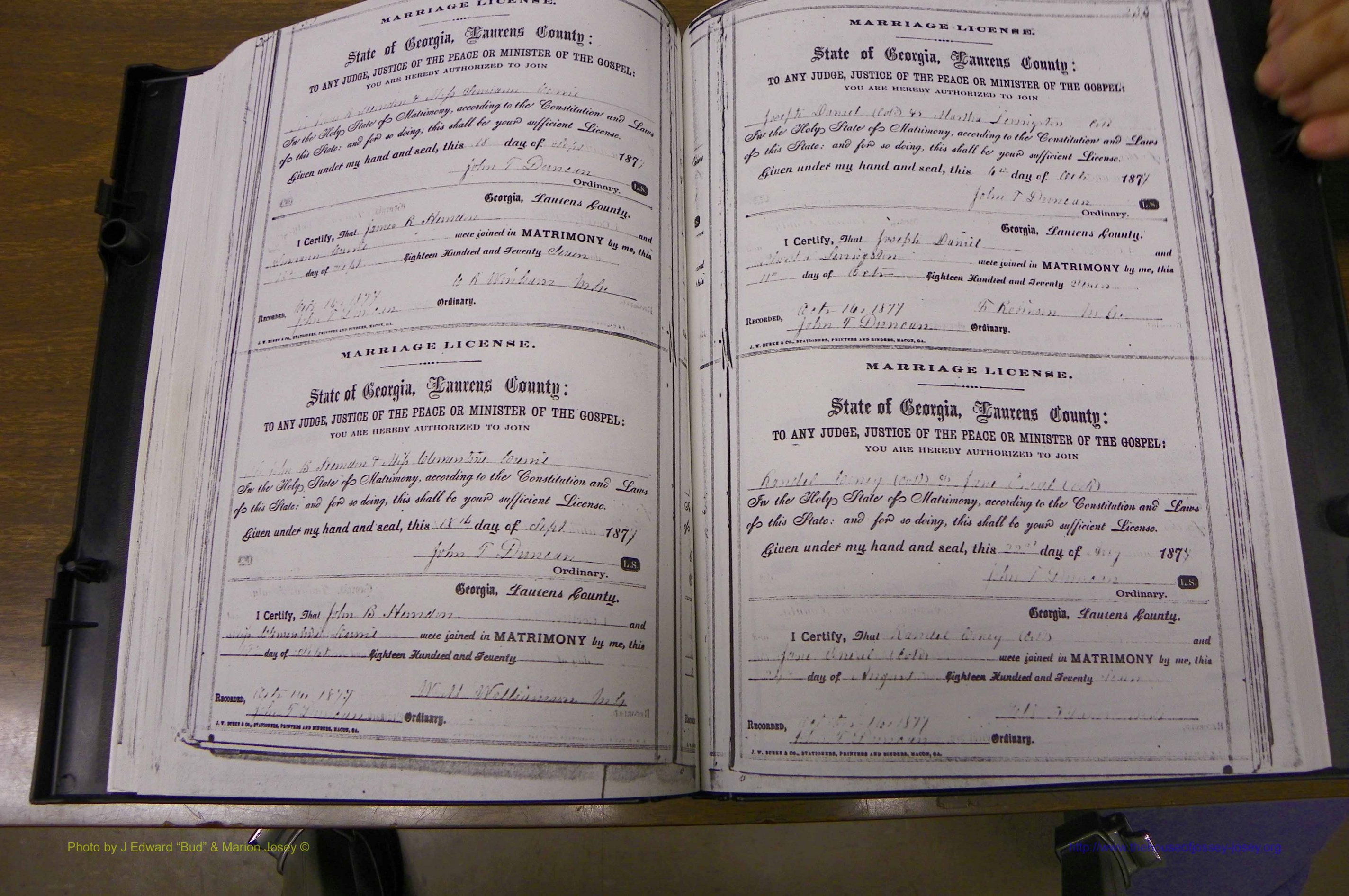 Laurens Co, GA, Marriages 1870 - 1879, P 232-233.JPG