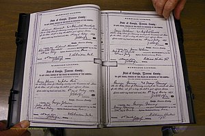 Laurens Co, GA, Marriages 1870 - 1879, P 040-041.JPG