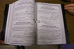 Laurens Co, GA, Marriages 1870 - 1879, P 122-123.JPG