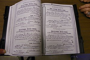 Laurens Co, GA, Marriages 1870 - 1879, P 140-141.JPG