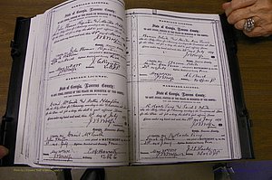 Laurens Co, GA, Marriages 1870 - 1879, P 156-157.JPG