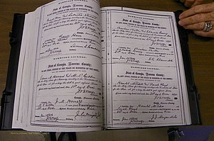 Laurens Co, GA, Marriages 1870 - 1879, P 180-181.JPG