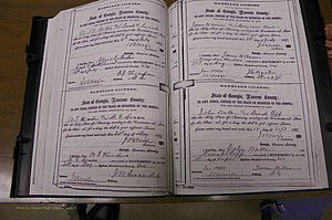 Laurens Co, GA, Marriages 1870 - 1879, P 196-197.JPG