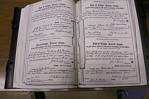 Laurens Co, GA, Marriages 1870 - 1879, P 212-213.JPG