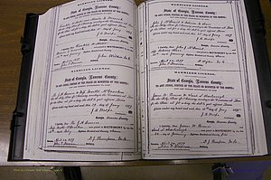 Laurens Co, GA, Marriages 1870 - 1879, P 218-219.JPG