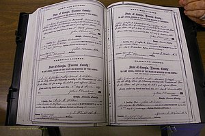 Laurens Co, GA, Marriages 1870 - 1879, P 284-285.JPG