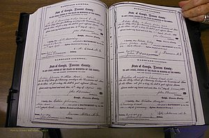 Laurens Co, GA, Marriages 1870 - 1879, P 288-289.JPG