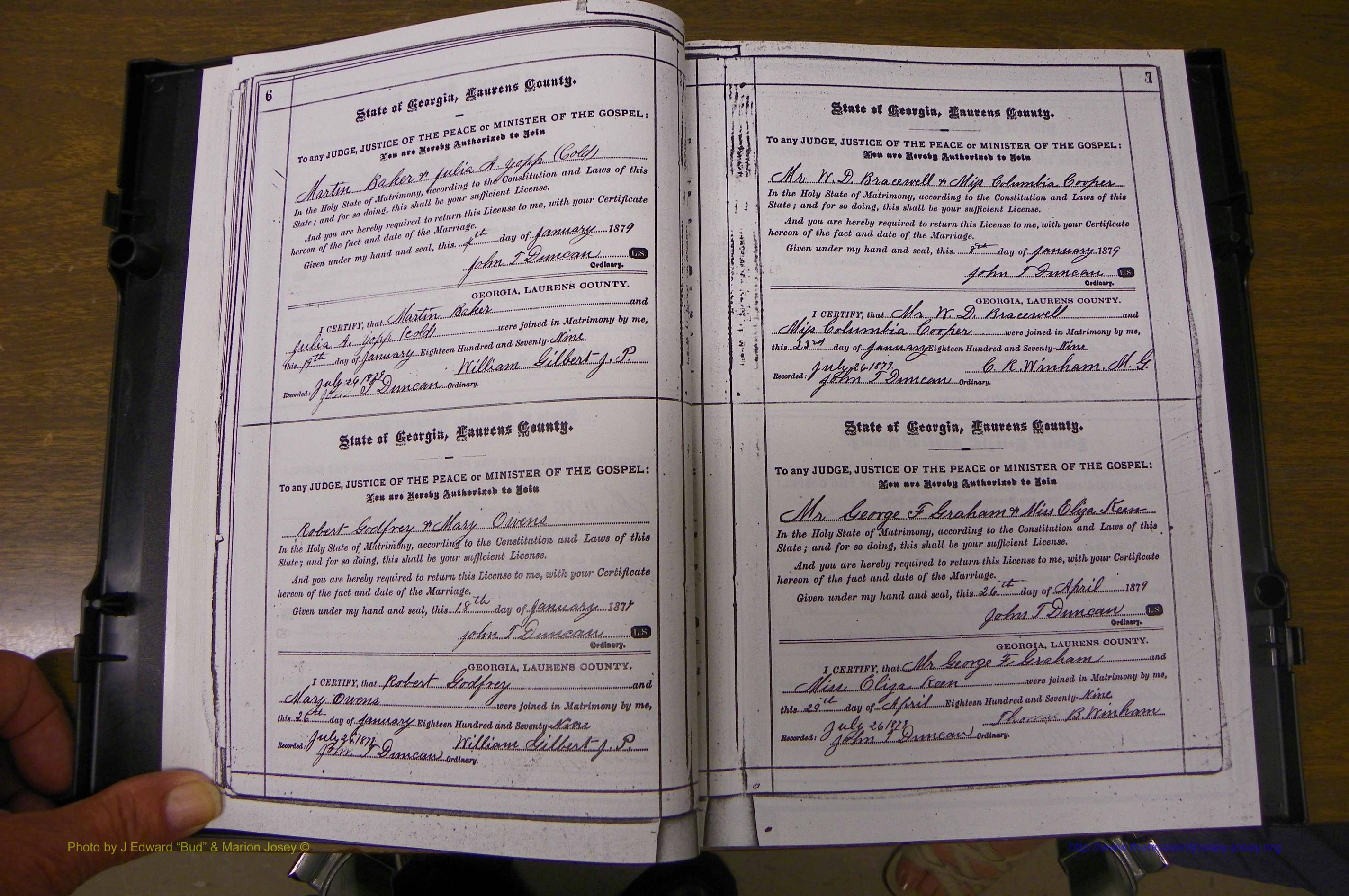 Laurens Co, GA, Marriages 1879 - 1886, P 006-007.JPG