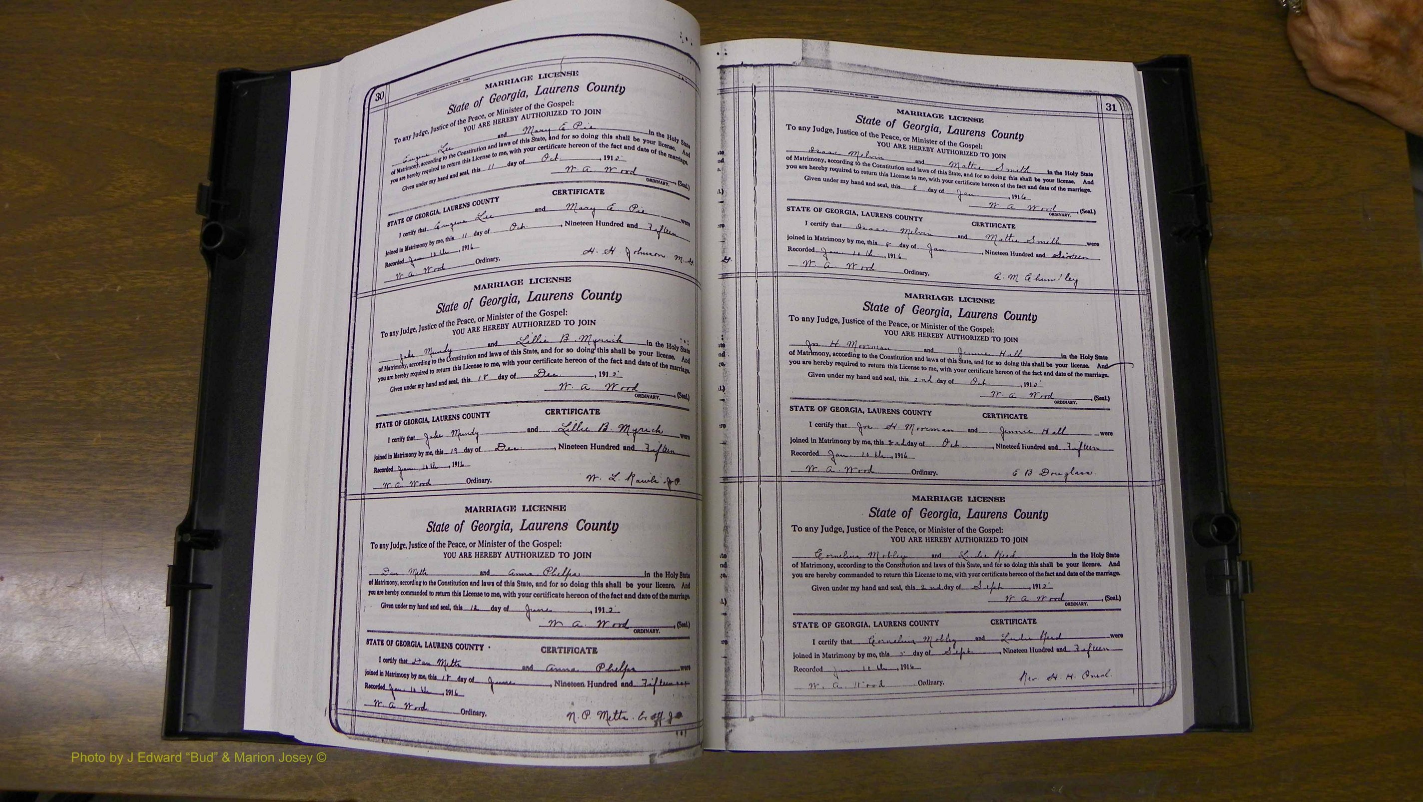 Laurens Co, GA, Marriages Book Q, 1915 - 1933, Colored, P 030-031.JPG