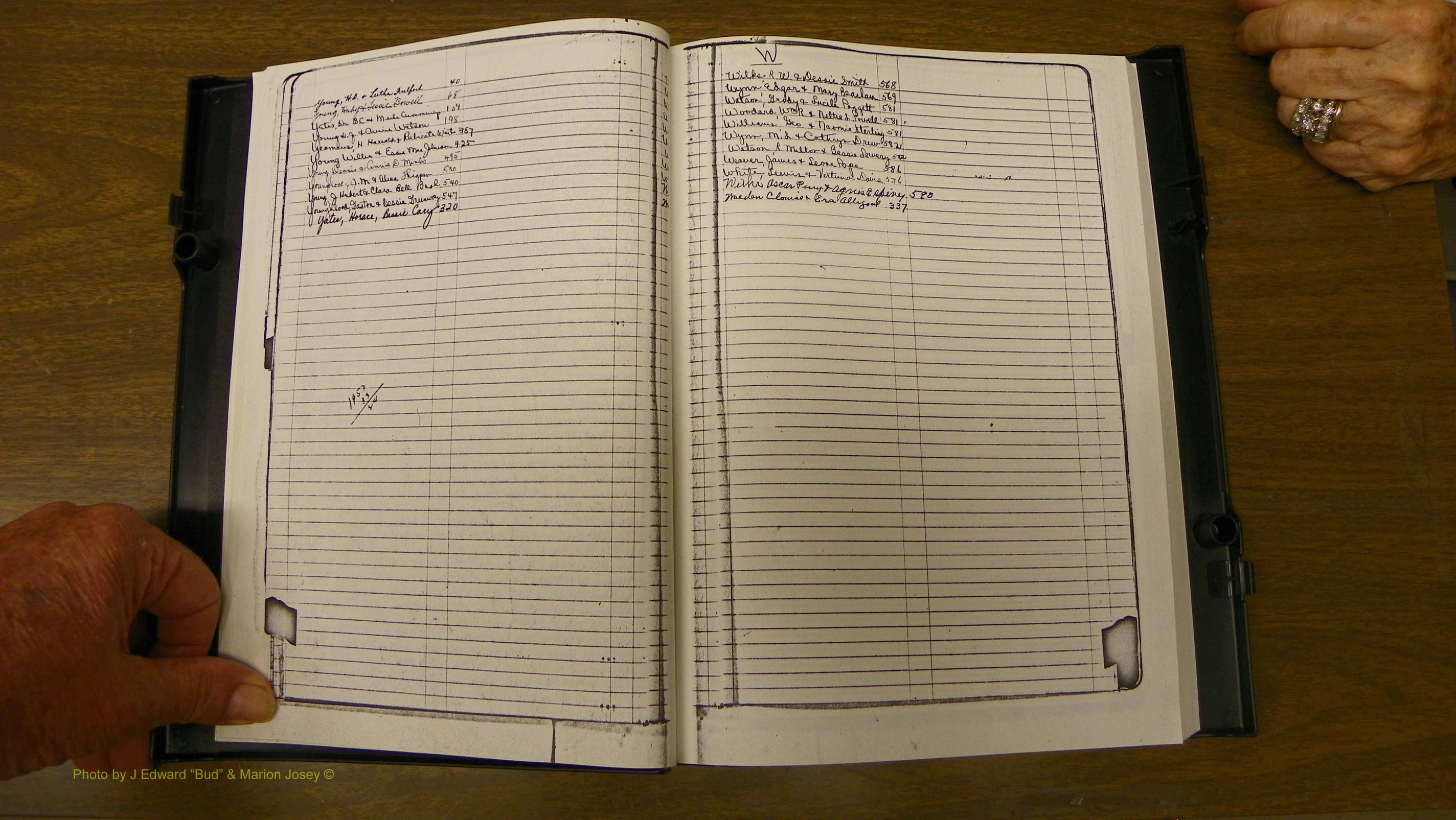 Laurens Co, GA, Marriages Book S, 1924 - 1934, White, Index W2 & Y.JPG